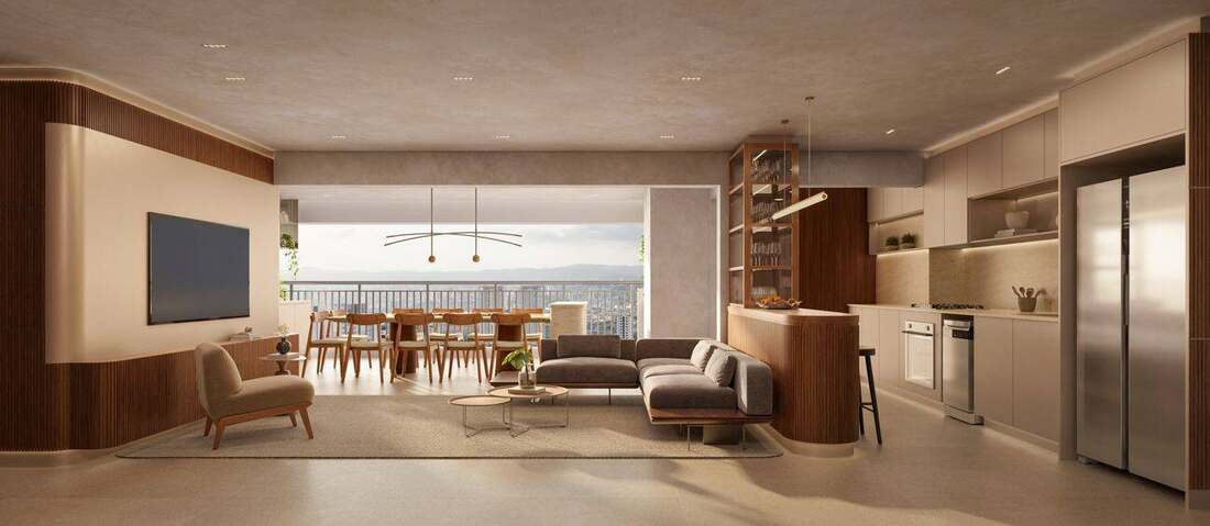 Living — Apto 147m² (3 suítes)