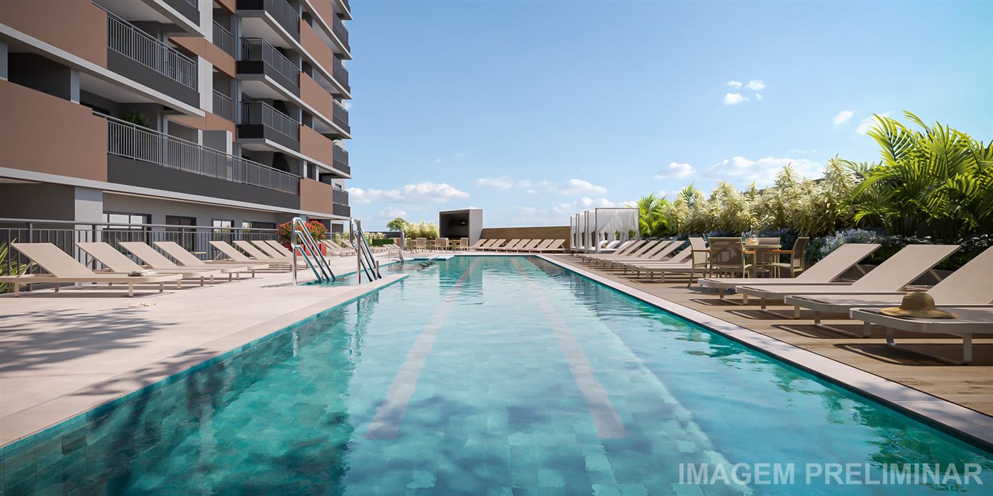 Piscina adulto com raia de 25m do Bosque Diálogo Jardim Prudência