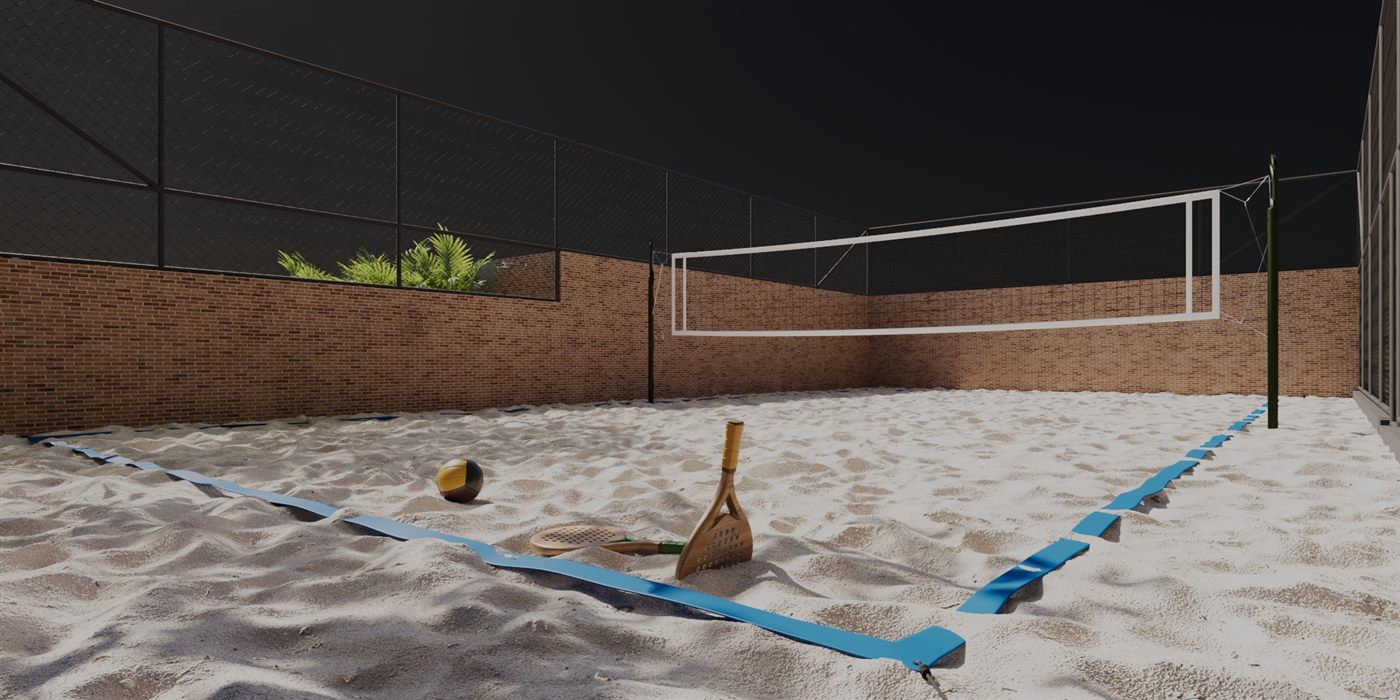Quadra de beach tennis oficial