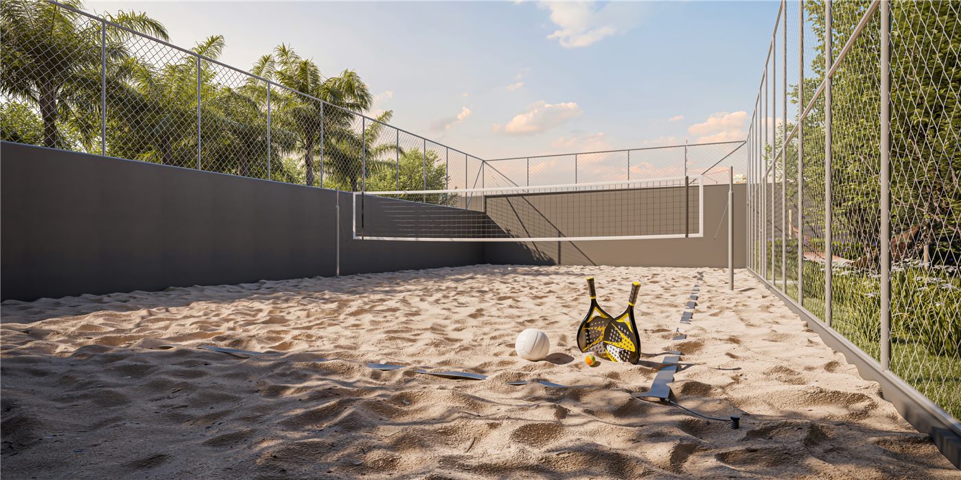 Quadra de beach tennis, Residences