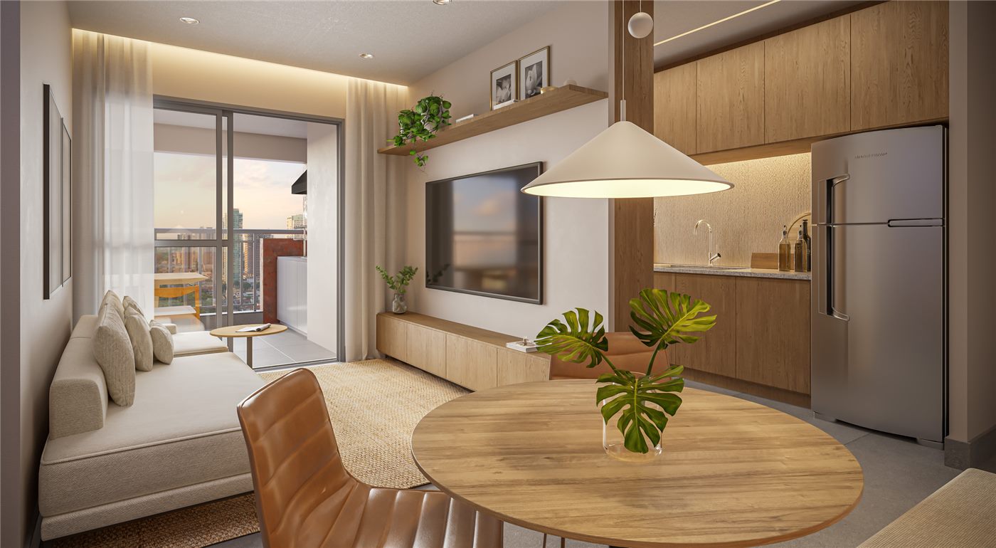 Terraço do apartamento decorado de 82 m², Residences