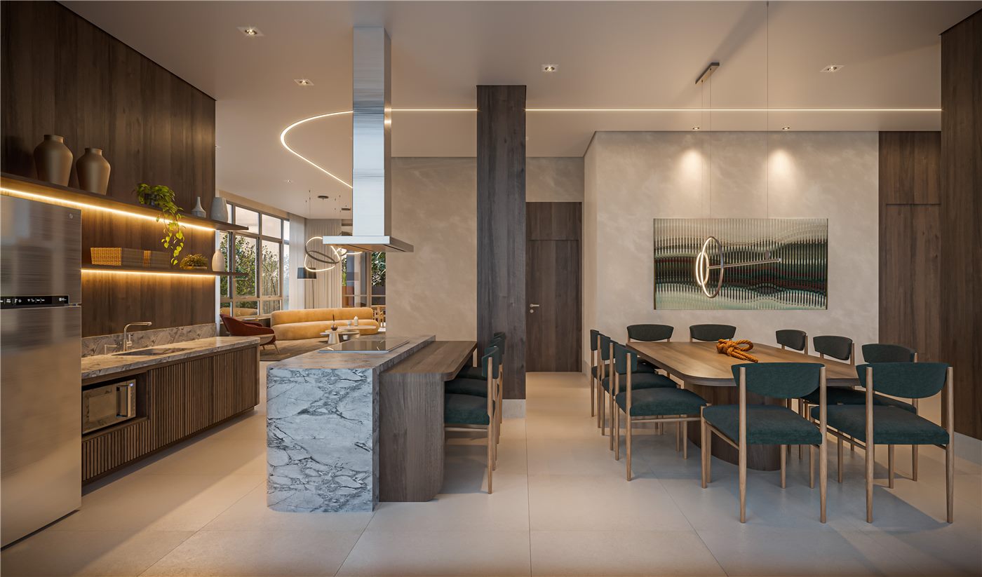 Espaço gourmet, Torre 2, Grand High Residences