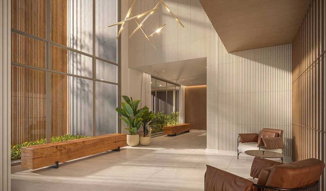Lobby com pé direito duplo, Residences