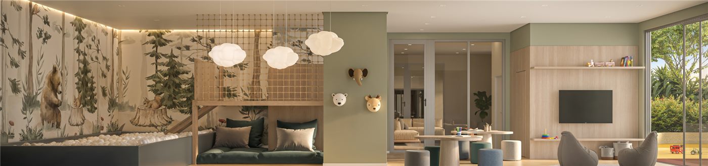 Brinquedoteca com 83m², Residences