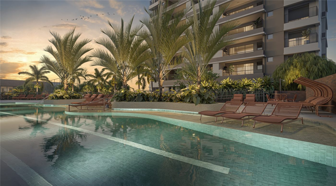 Piscina adulto com raia dupla de 25m do Landmark Santa Cruz