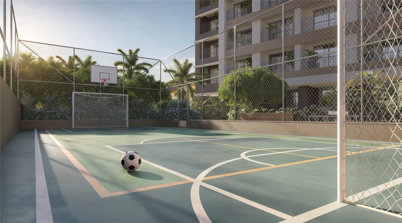 Quadra recreativa com marcação para pickleball, Residences