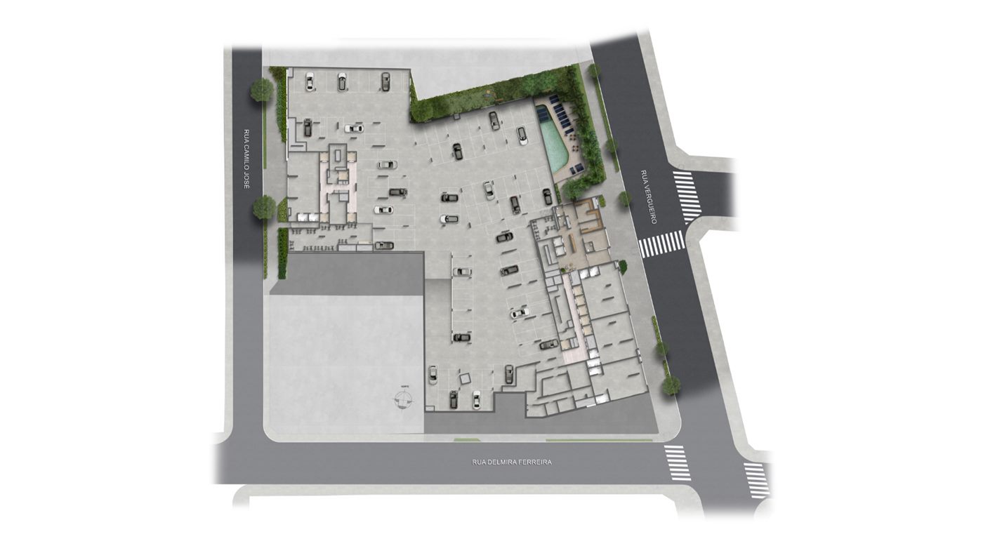 Implantação — 1º Pavimento, Residences