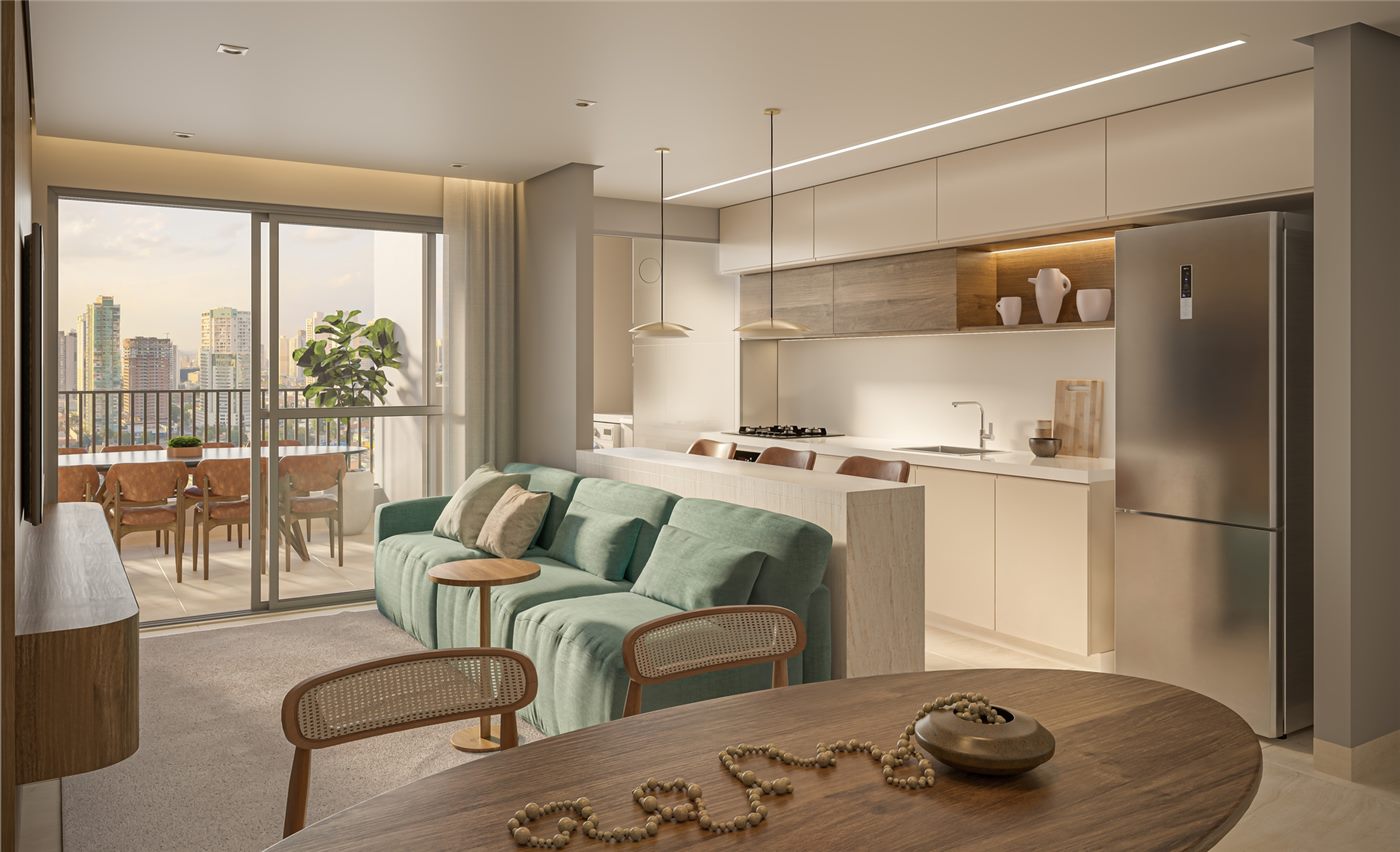 Terraço do apartamento decorado de 75 m², Residences