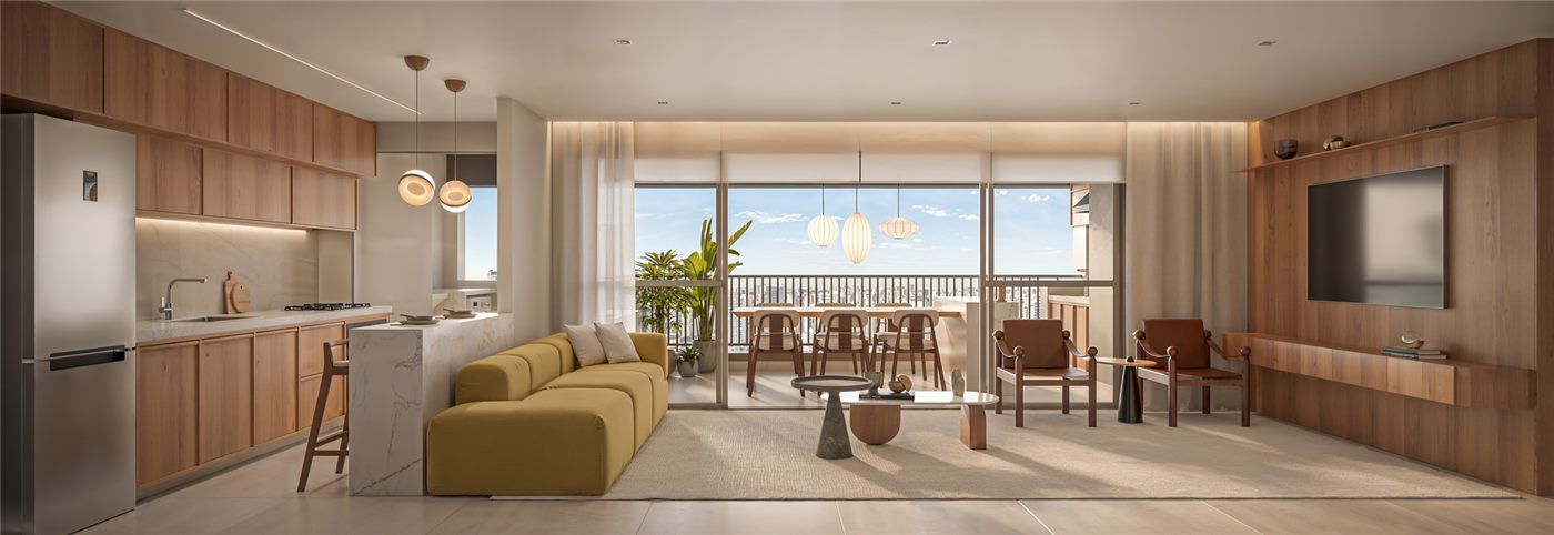 Terraço do apartamento decorado de 95 m², Residences