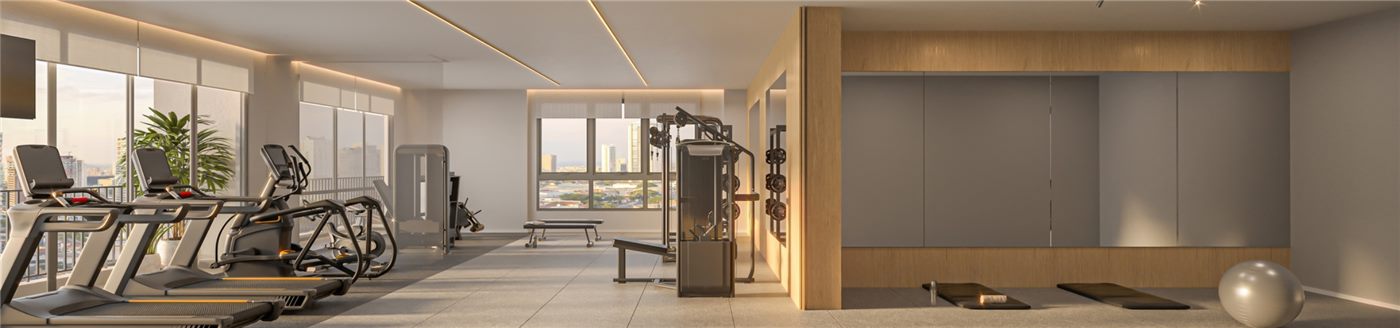 Fitness com sala multifuncional, Smart Spaces
