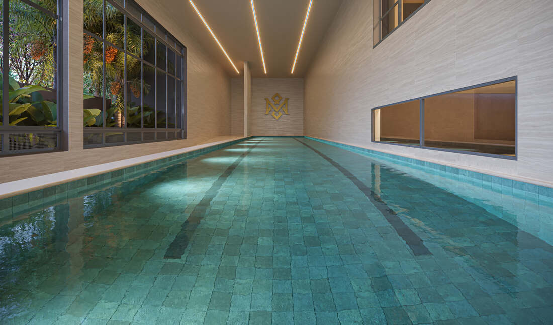 Piscina coberta com raia de 25m do Moná Mooca