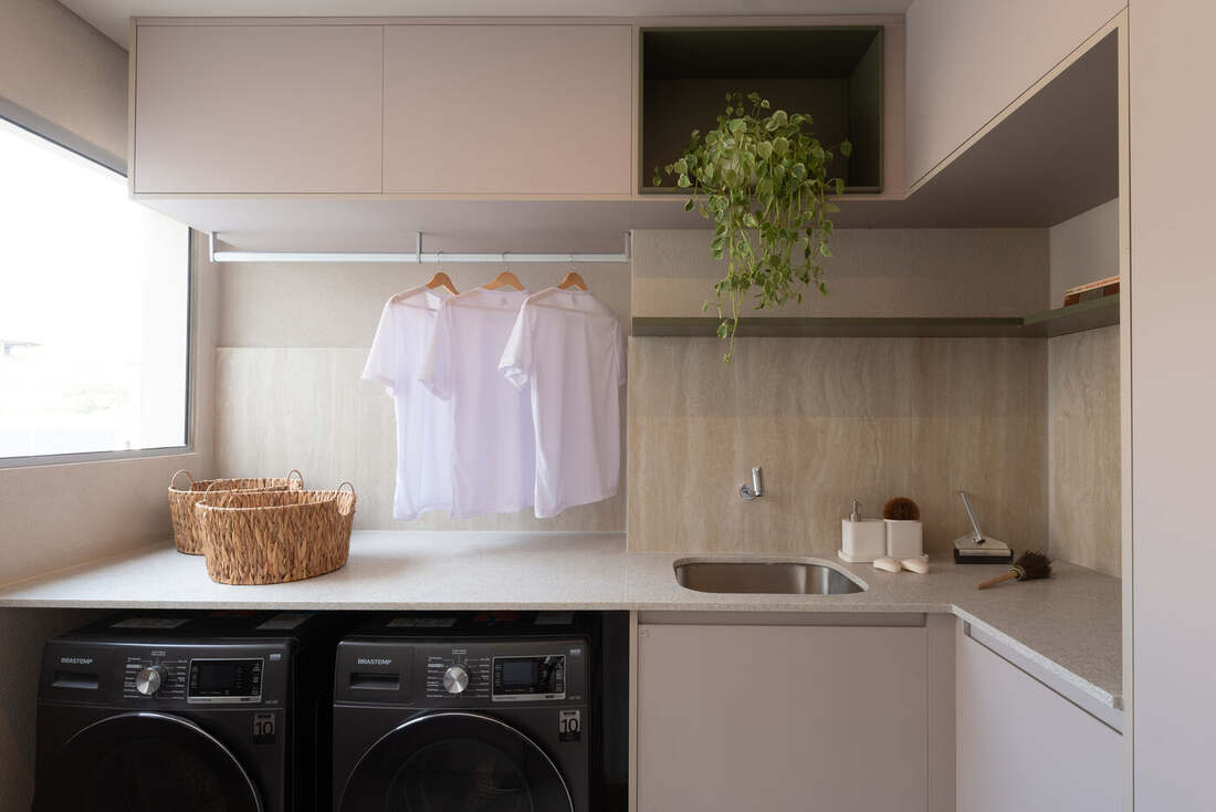Área de serviço do apartamento decorado de 268 m², Moná Mooca Residences