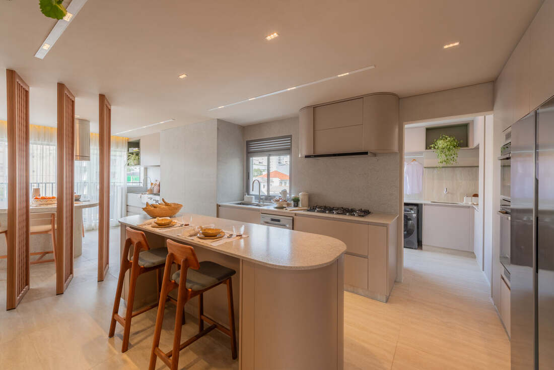 Cozinha do apartamento decorado de 268 m², Moná Mooca Residences