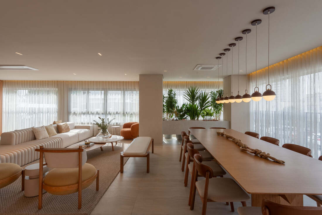 Terraço com churrasqueira do apartamento decorado de 268 m², Moná Mooca Residences