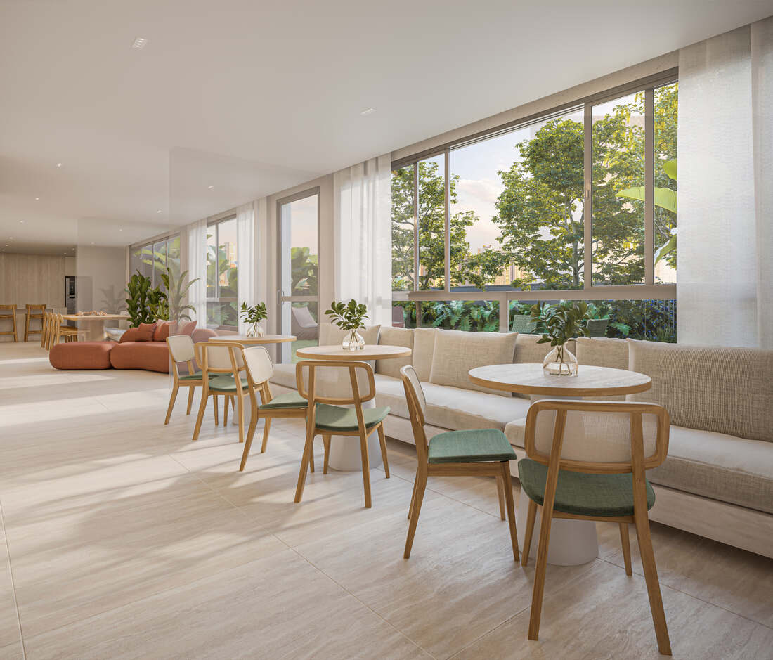 Salão de festas com área gourmet, Moná Mooca Smart Spaces