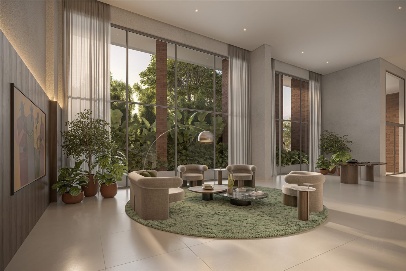 Lobby do térreo do Oásis Santa Cruz by Diálogo