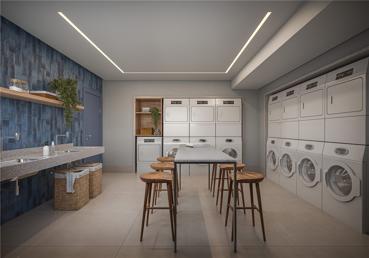 Lavanderia compartilhada, Home Spaces