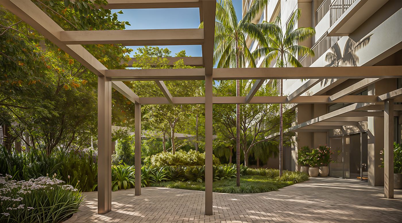 Boulevard de acesso, Parque Diálogo Vila Ema Residences