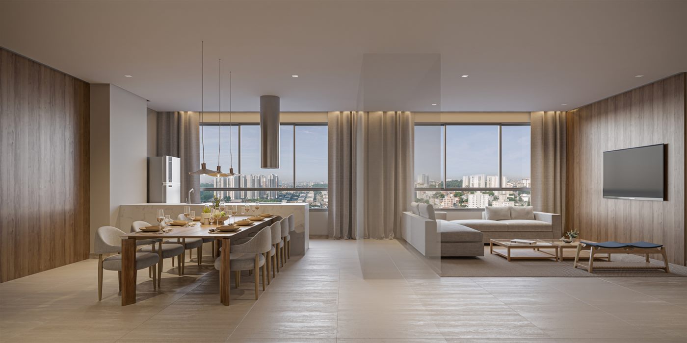Salão gourmet com 95m², Parque Diálogo Vila Ema Residences