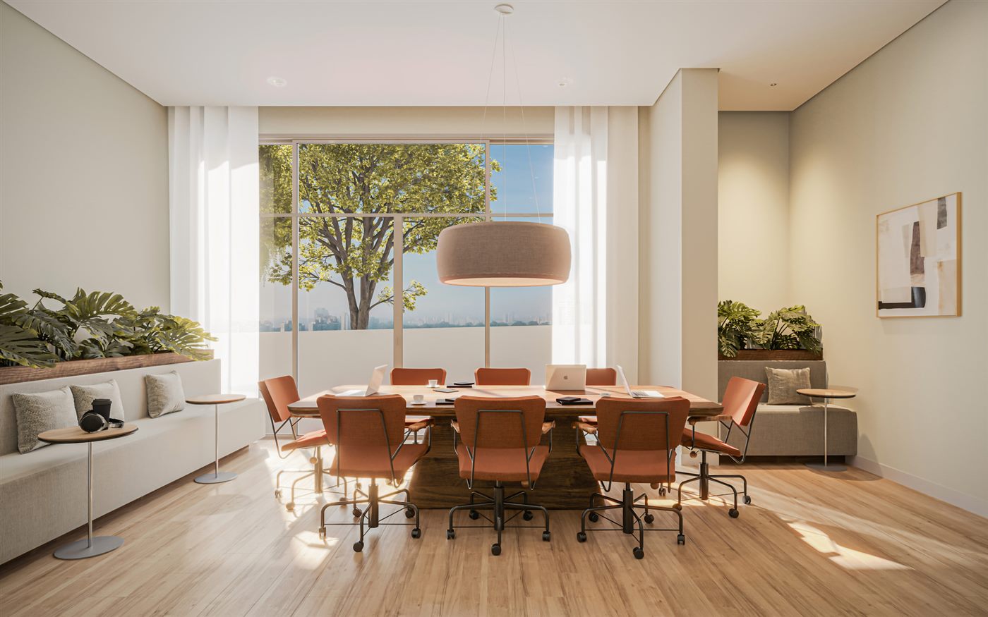 Coworking com terraço, Parque Diálogo Vila Ema Residences