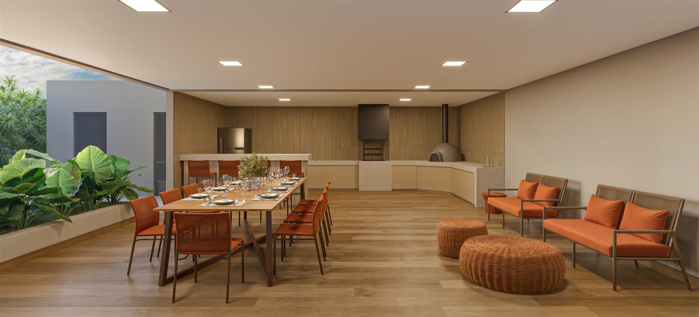 Churrasqueira com forno para pizza, Parque Diálogo Vila Ema Smart Spaces