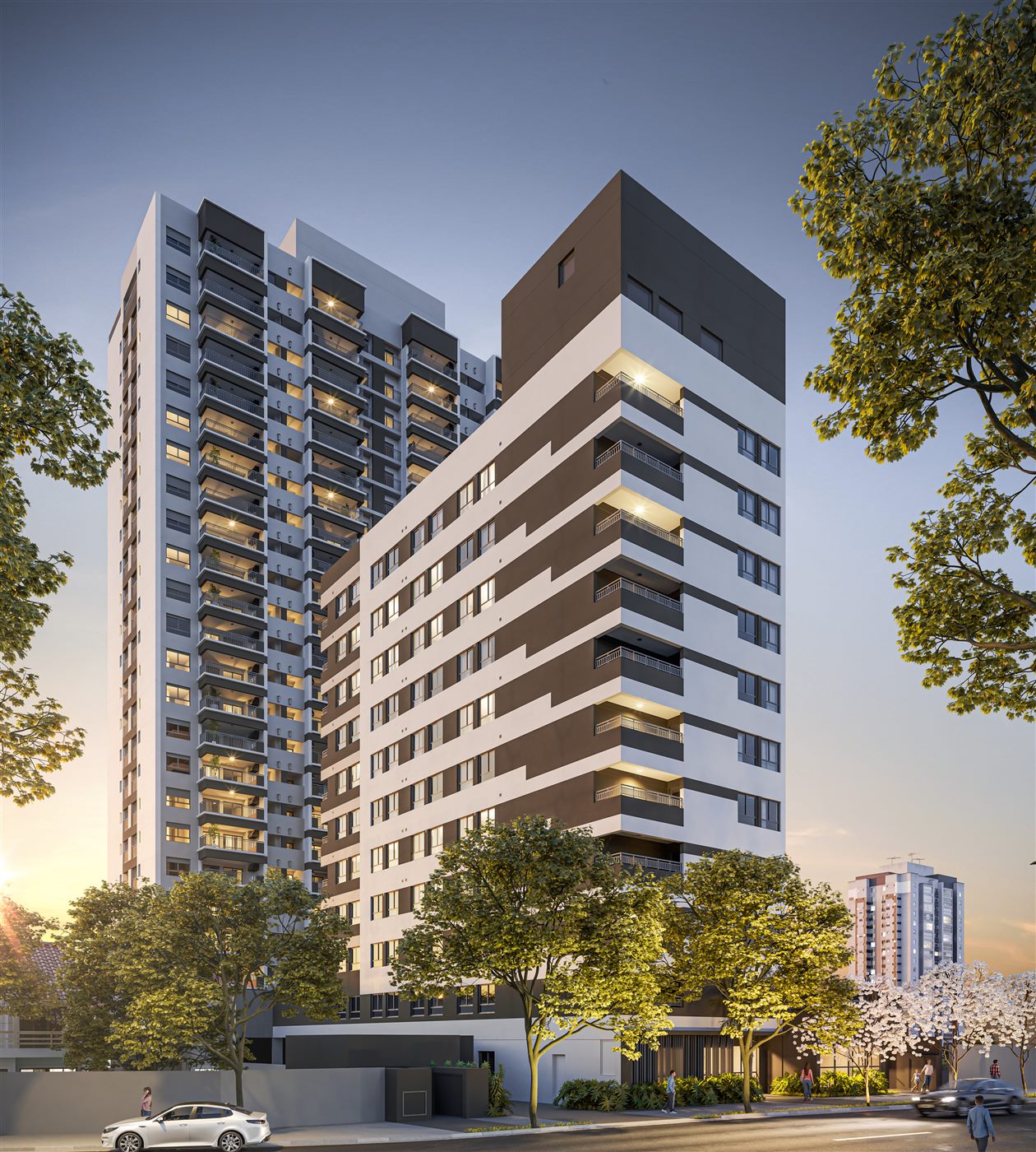 Fachada, vista 2, Residences