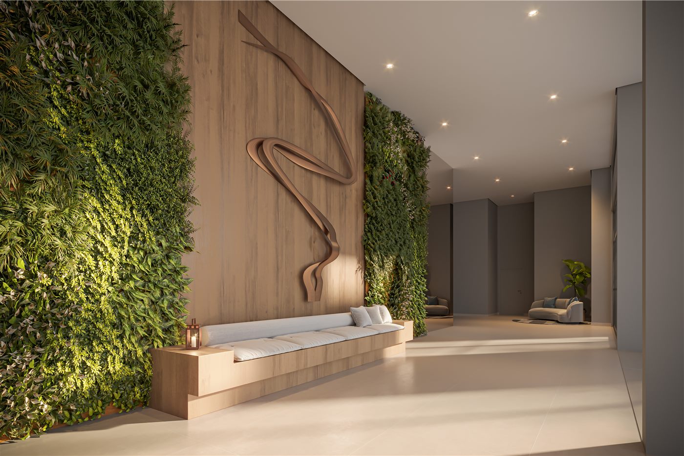Lobby residencial, Residences