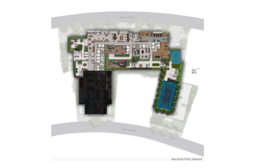 Implantação — 2º Pavimento (lazer), Residences