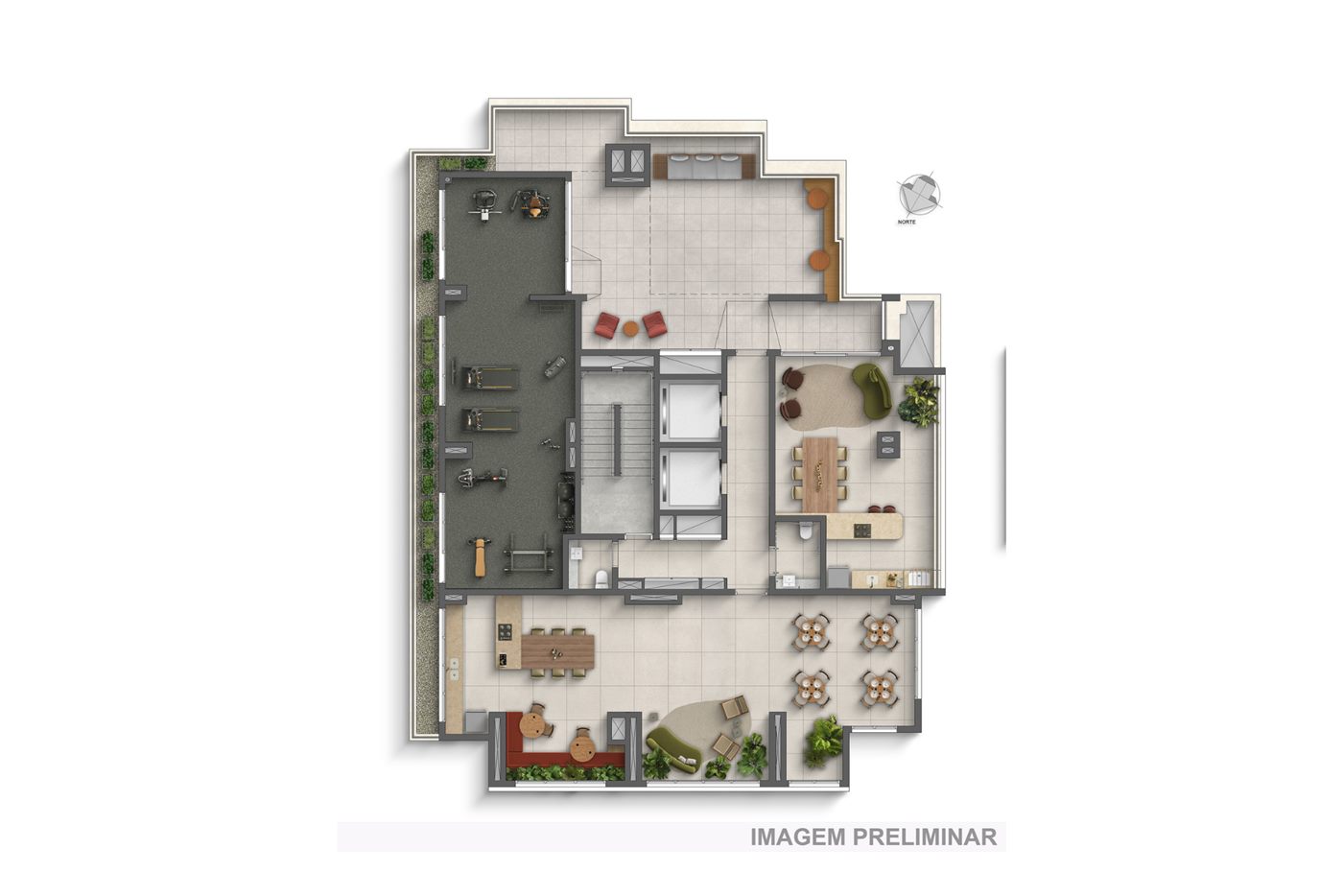 Implantação — 23º Pavimento (lazer)